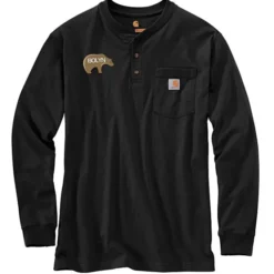 Carhartt Long Sleeve Henley Shirt - Embroidered