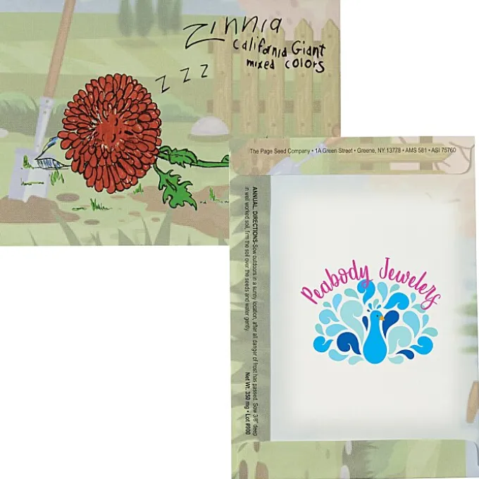 Cartoon Seed Packet - Zinnia