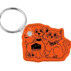 Cats & Dogs Soft Keychain - Translucent
