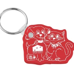 Cats & Dogs Soft Keychain - Translucent