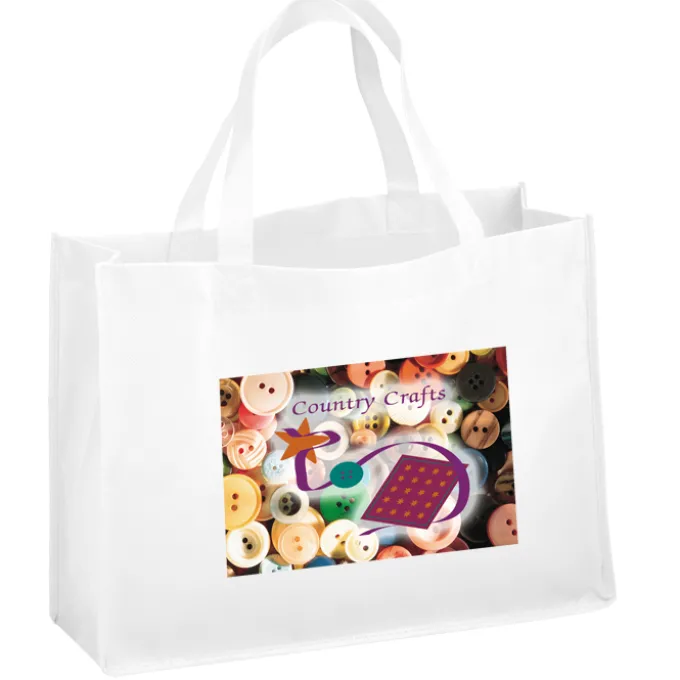 Celebration Shopping Tote - 12 inches x 16 inches - 18 inches Handles - Full Color
