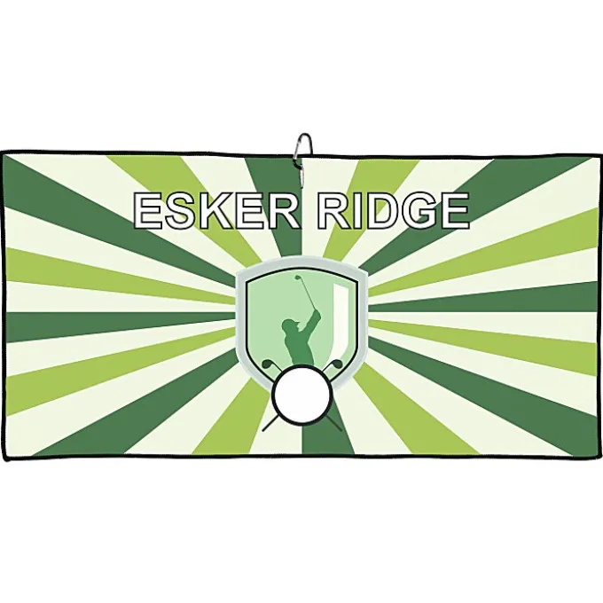 Center Clip Fairway Golf Towel with Carabiner