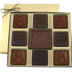 Centerpiece Chocolates - 6 oz. - Happy Holidays & Snowman