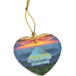 Ceramic Ornament - Heart - Full Color