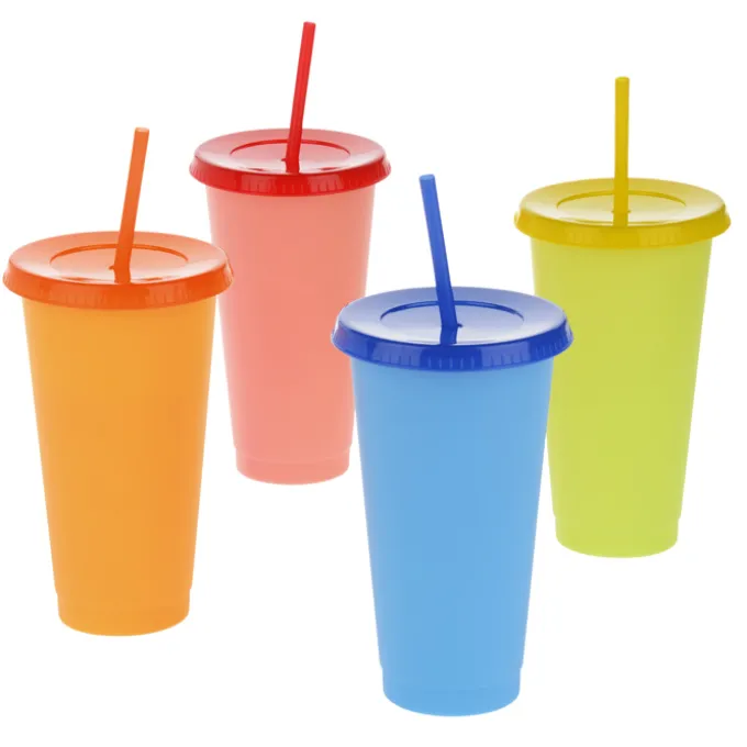 Chameleon Color Change Tumbler with Straw - 24 oz