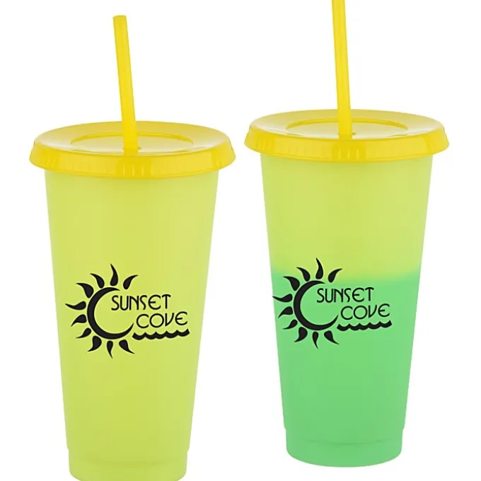 Chameleon Color Change Tumbler with Straw - 24 oz