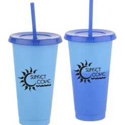 Chameleon Color Change Tumbler with Straw - 24 oz - 24 hr