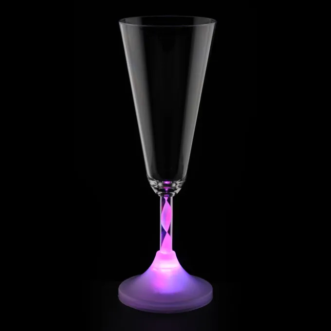 Champagne Glass with Light-Up Spiral Stem - 7 oz.