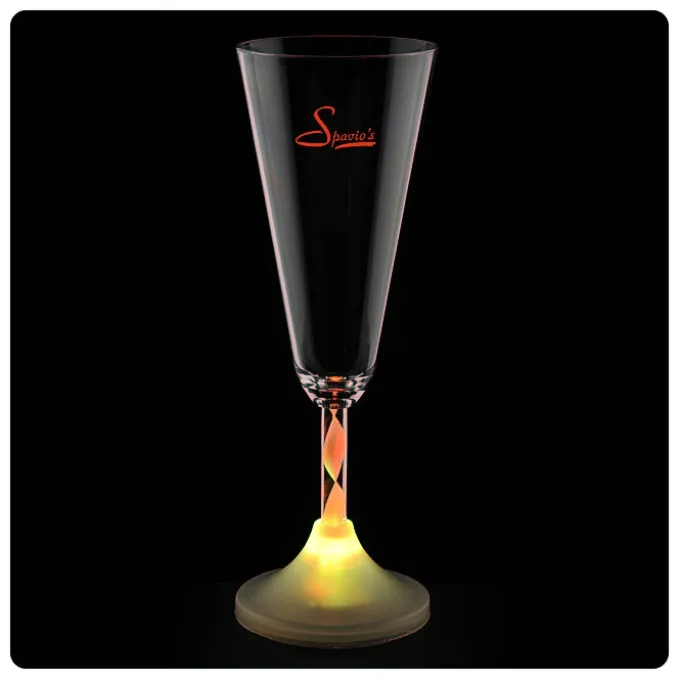 Champagne Glass with Light-Up Spiral Stem - 7 oz.