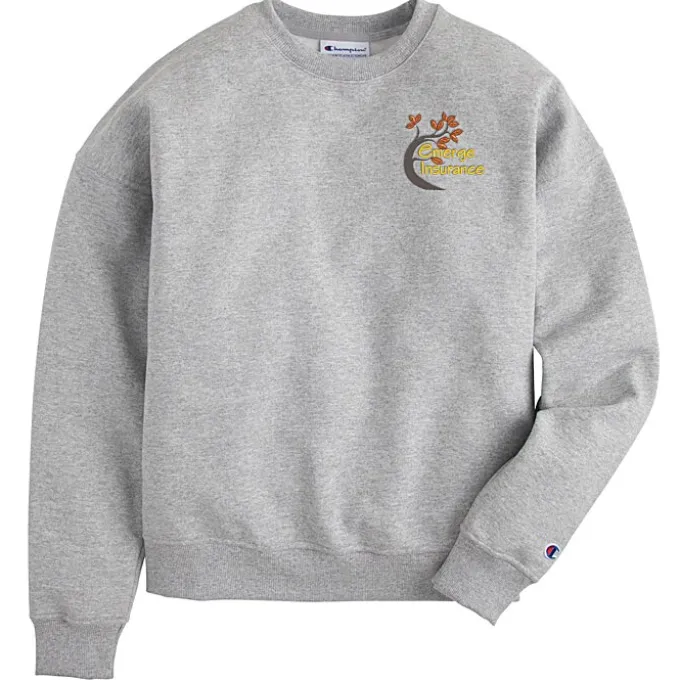 Champion Powerblend Crew Sweatshirt - Ladies' - Embroidered