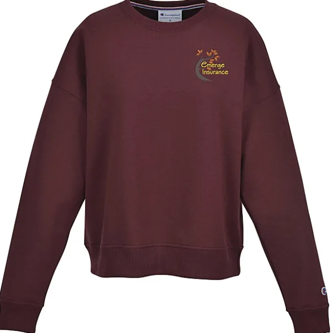 Champion Powerblend Crew Sweatshirt - Ladies' - Embroidered