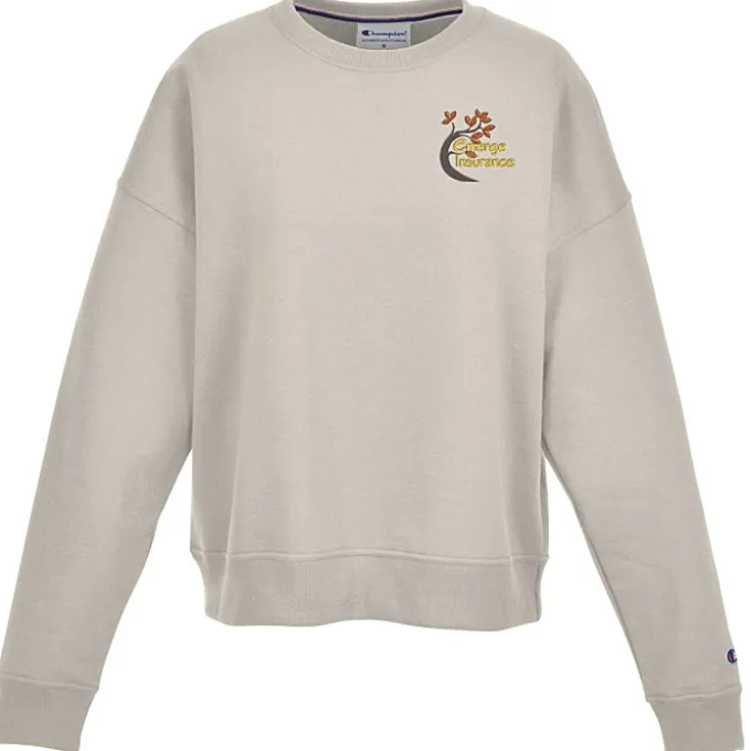 Champion Powerblend Crew Sweatshirt - Ladies' - Embroidered