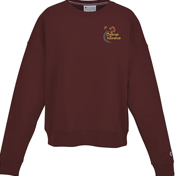 Champion Powerblend Crew Sweatshirt - Ladies' - Embroidered