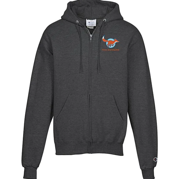 Champion Powerblend Full-Zip Hoodie - Embroidered