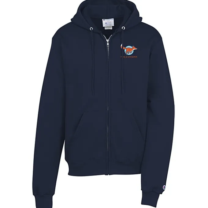 Champion Powerblend Full-Zip Hoodie - Embroidered