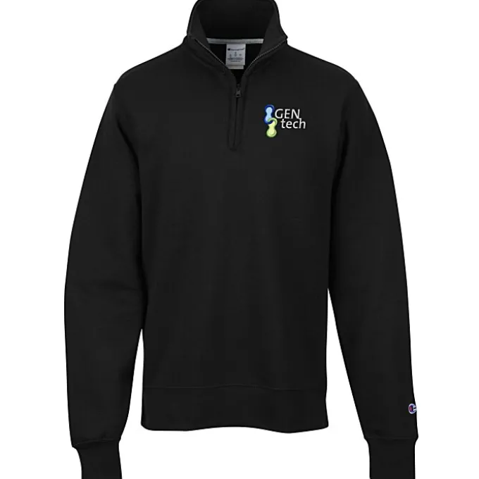 Champion PowerBlend 1/4-Zip Sweatshirt - Embroidered