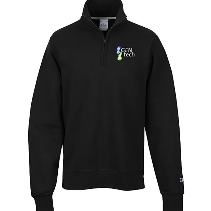 Champion PowerBlend 1/4-Zip Sweatshirt - Embroidered