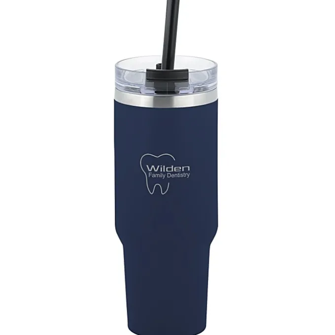 Charger Vacuum Tumbler - 40 oz - Laser Engraved
