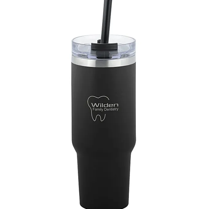 Charger Vacuum Tumbler - 40 oz - Laser Engraved