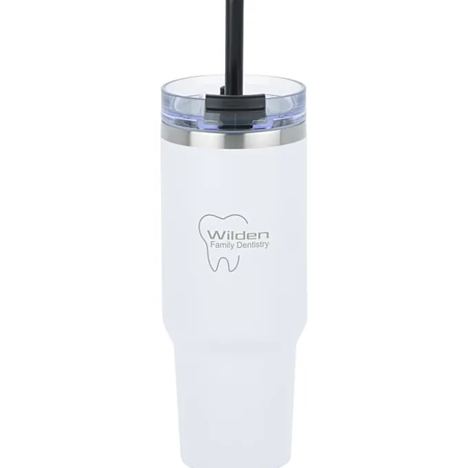 Charger Vacuum Tumbler - 40 oz - Laser Engraved