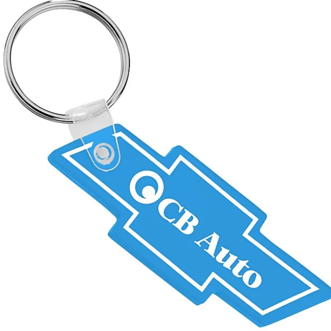 Chevy Bow Tie Soft Keychain - Translucent