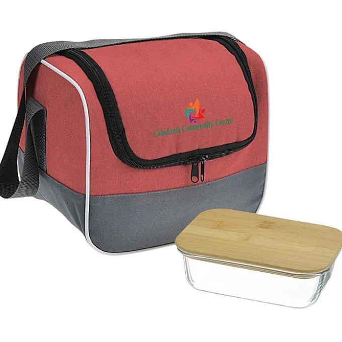 Chic Lunch Cooler with Glass Container Set
