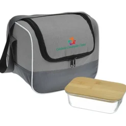 Chic Lunch Cooler with Glass Container Set