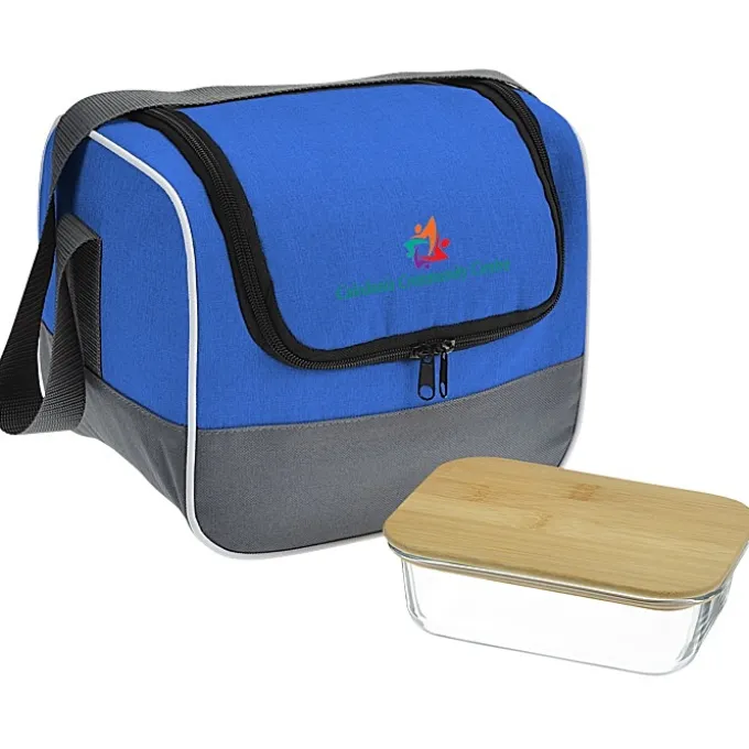 Chic Lunch Cooler with Glass Container Set