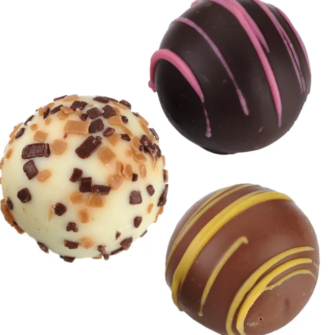 Chocolate Heart Box with Truffles - Gold Box