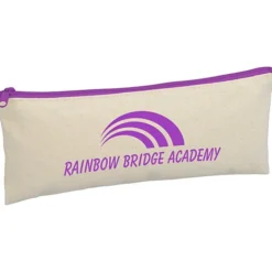 Chroma Zip Cotton Pouch - 4 inches x 9 3/4 inches