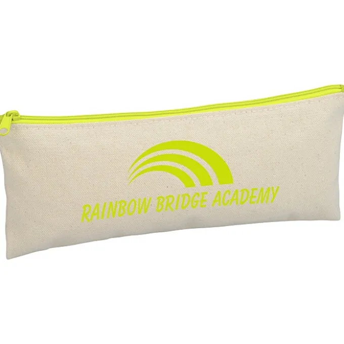 Chroma Zip Cotton Pouch - 4 inches x 9 3/4 inches
