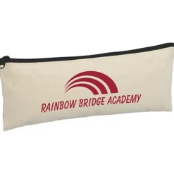 Chroma Zip Cotton Pouch - 4 inches x 9 3/4 inches