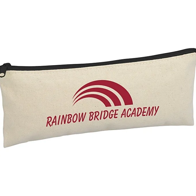 Chroma Zip Cotton Pouch - 4 inches x 9 3/4 inches