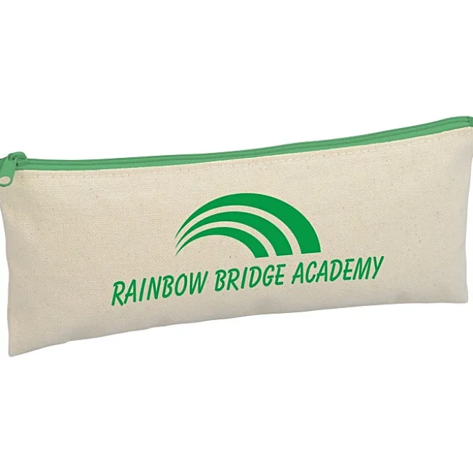 Chroma Zip Cotton Pouch - 4 inches x 9 3/4 inches