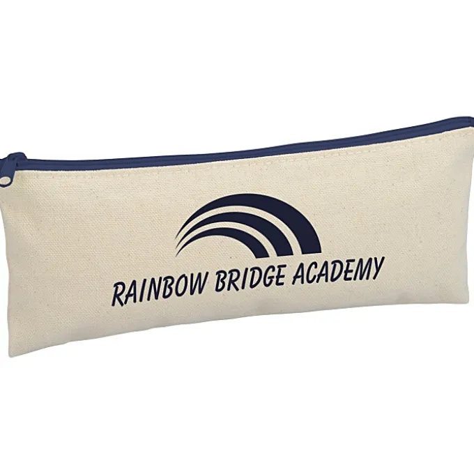 Chroma Zip Cotton Pouch - 4 inches x 9 3/4 inches