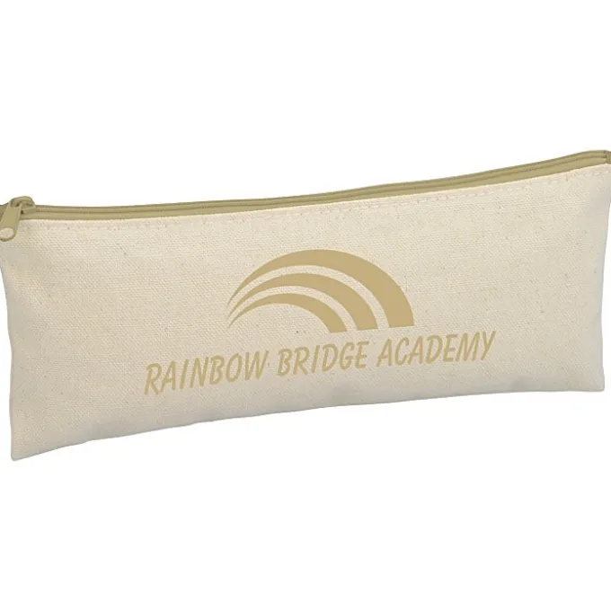 Chroma Zip Cotton Pouch - 4 inches x 9 3/4 inches