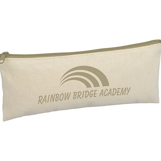 Chroma Zip Cotton Pouch - 4 inches x 9 3/4 inches