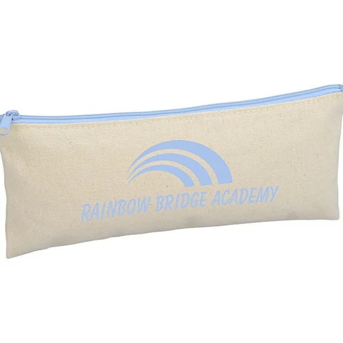 Chroma Zip Cotton Pouch - 4 inches x 9 3/4 inches