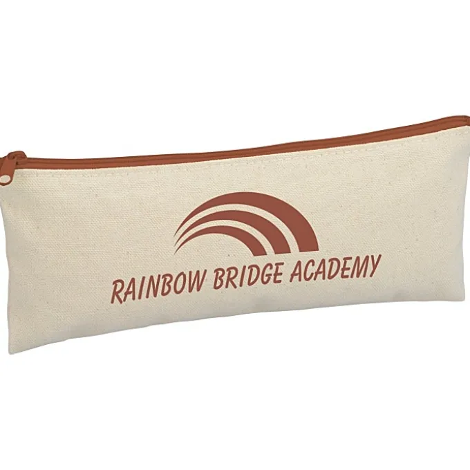 Chroma Zip Cotton Pouch - 4 inches x 9 3/4 inches