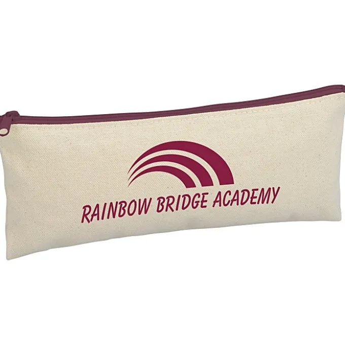 Chroma Zip Cotton Pouch - 4 inches x 9 3/4 inches