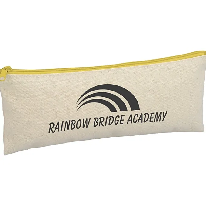 Chroma Zip Cotton Pouch - 4 inches x 9 3/4 inches