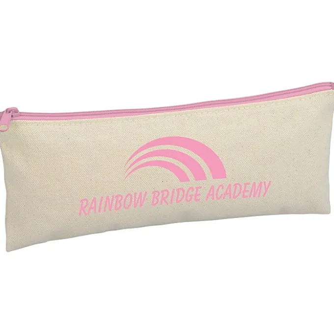 Chroma Zip Cotton Pouch - 4 inches x 9 3/4 inches
