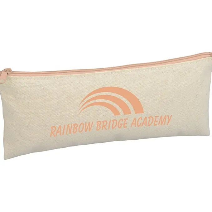 Chroma Zip Cotton Pouch - 4 inches x 9 3/4 inches