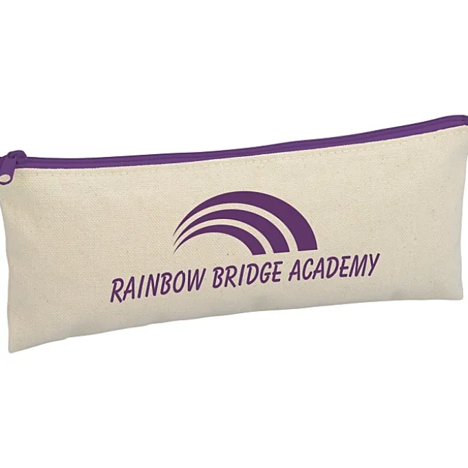 Chroma Zip Cotton Pouch - 4 inches x 9 3/4 inches
