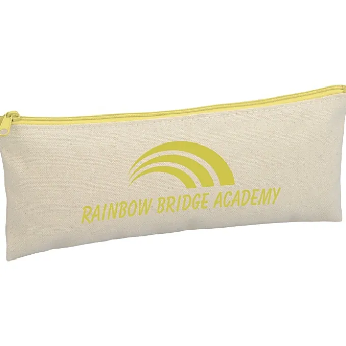 Chroma Zip Cotton Pouch - 4 inches x 9 3/4 inches