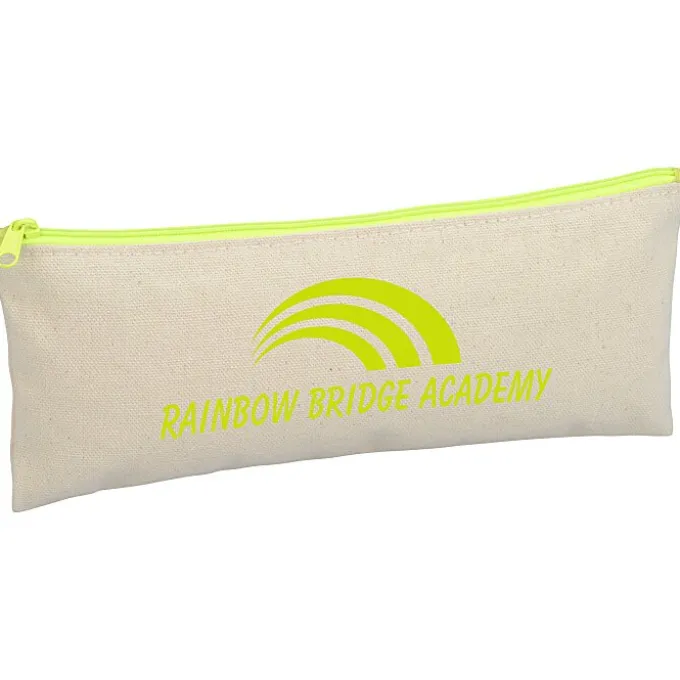 Chroma Zip Cotton Pouch - 4 inches x 9 3/4 inches