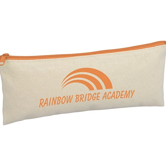 Chroma Zip Cotton Pouch - 4 inches x 9 3/4 inches