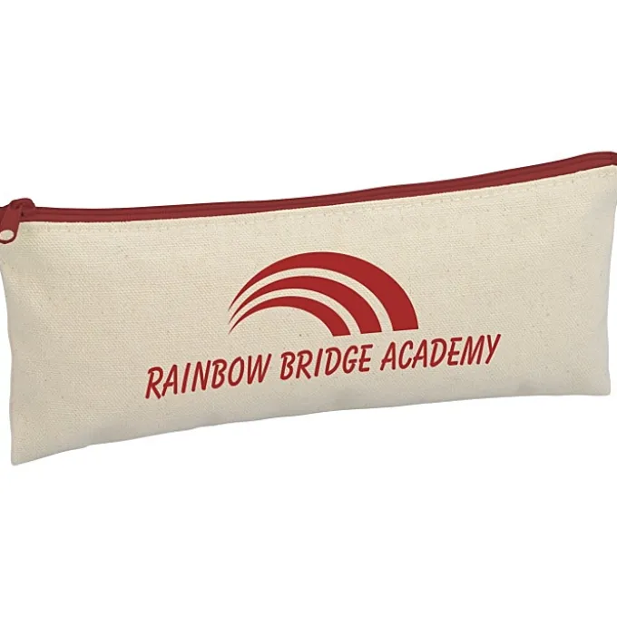Chroma Zip Cotton Pouch - 4 inches x 9 3/4 inches