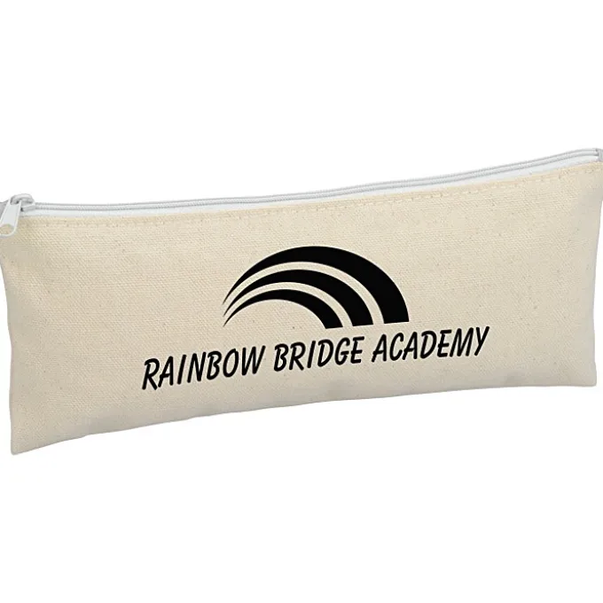 Chroma Zip Cotton Pouch - 4 inches x 9 3/4 inches