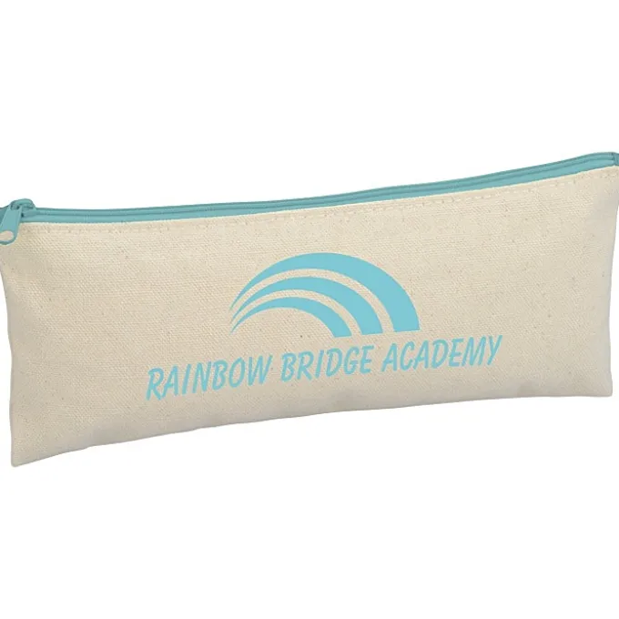 Chroma Zip Cotton Pouch - 4 inches x 9 3/4 inches